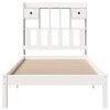vidaXL Lit biblioth&egrave;que sans matelas blanc 75x190cm bois de pin massif