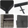 vidaXL Ensemble de salle &agrave; manger pour jardin 5 pcs Gris polyrotin
