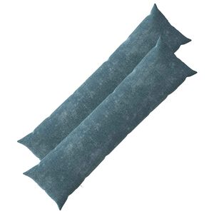 vidaXL Housse de coussin 2 pcs HEERLEN Bleu 40 x 145 cm Tissu Chenille