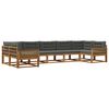 vidaXL Ensemble de canap&eacute;s d'ext&eacute;rieur 7 pcs Naturel et Anthracite