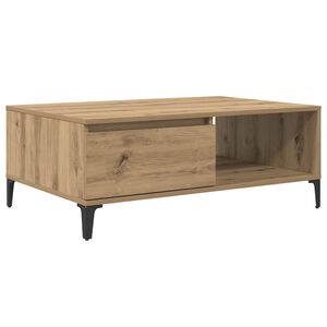 vidaXL Table basse ch&ecirc;ne artisanal 90 x 60 x 35 cm Bois d'ing&eacute;nierie