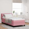 vidaXL Lit &agrave; ressorts avec matelas Rose 90 x 190 cm Velours