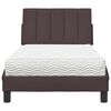 vidaXL Lit avec matelas Hanko marron fonc&eacute; 80x200 cm tissu