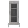 vidaXL Buffet haut Sonoma gris 34,5x34x180 cm Bois d'ing&eacute;nierie