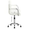 vidaXL Chaises pivotantes &agrave; manger lot de 2 blanc similicuir
