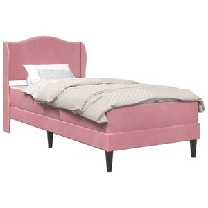 vidaXL Cadre de lit avec t&ecirc;te de lit Rose 80 x 200 cm Velours