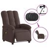 vidaXL Fauteuil de massage inclinable &eacute;lectrique Marron fonc&eacute; Tissu