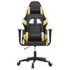 vidaXL Chaise de jeu Noir et doré Similicuir