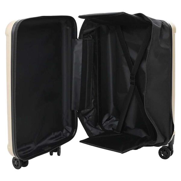 vidaXL Valise avec verrouillage Champagne 43 x 27 x 66 cm Plastic ABS