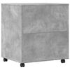 vidaXL Support d'imprimante avec roulettes gris béton 60x50x67 cm