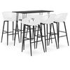vidaXL Ensemble de bar 7 pcs Noir et blanc