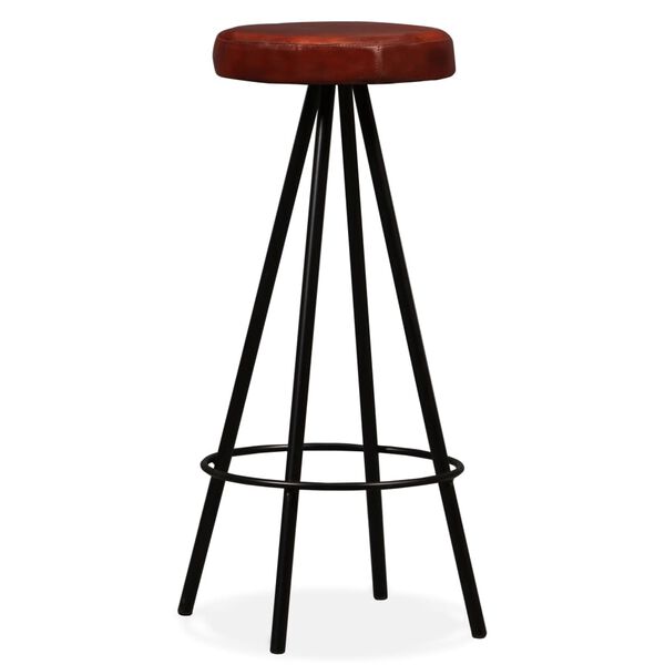 vidaXL Tabourets de bar lot de 4 cuir v&eacute;ritable