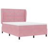vidaXL Lit &agrave; ressorts avec matelas Rose 190 x 140 cm Polyester