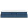 vidaXL Lit avec rangement et matelas Bleu 100 x 200 cm Polyester