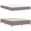 vidaXL Cadre de lit avec matelas Taupe 140 x 200 cm tissu