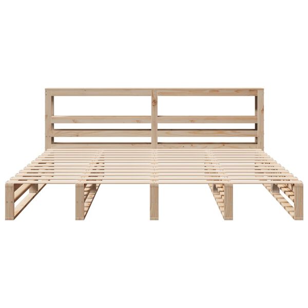 vidaXL Cadre de lit sans matelas 200x200 cm bois massif de pin