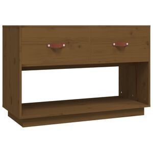 vidaXL Meuble TV Marron miel 90x40x60 cm Bois de pin massif
