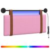 vidaXL T&ecirc;te de lit suspendue Avec lumi&egrave;re LED Rose PU antique
