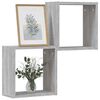 vidaXL Étagères cube murales 2 pcs sonoma gris 30x15x30 cm