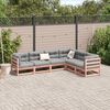 vidaXL Salon de jardin 6 pcs et coussins bois massif sapin de douglas