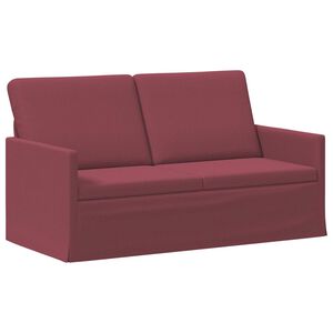 vidaXL Canap&eacute; 2 places Bordeaux 150 x 81 x 82 cm Tissu