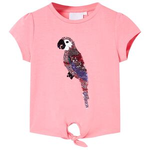 T-shirt pour enfants rose fluo 116