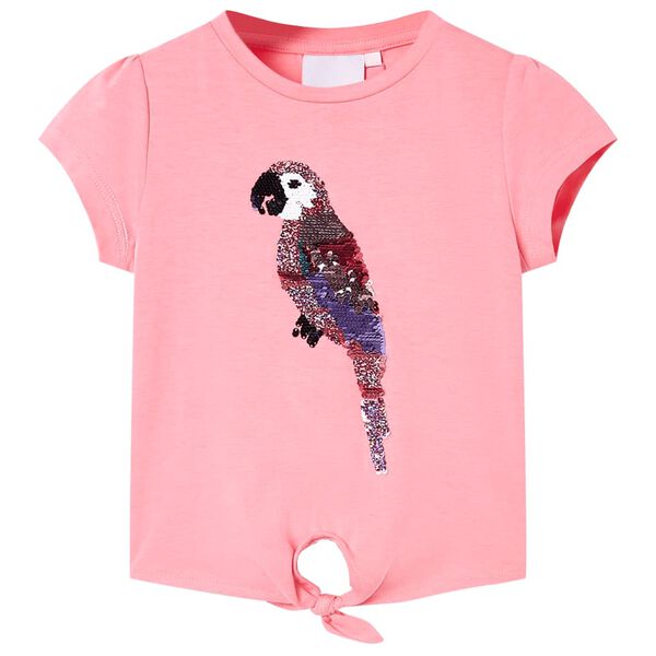 T-shirt pour enfants rose fluo 116