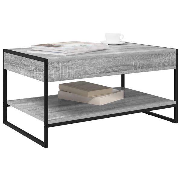 vidaXL Table basse Gris Sonoma 80 x 50 x 40 cm Bois d'ingénierie