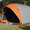 vidaXL Tente Tunnel Gris et orange 410 x 285 x 198 cm taffetas