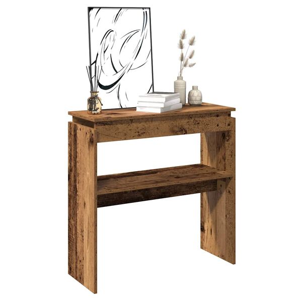 vidaXL Table console vieux bois 102x30x80 cm bois d'ing&eacute;nierie