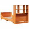 vidaXL Lit biblioth&egrave;que sans matelas cire marron 100x200cm bois massif