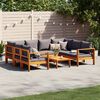 vidaXL Salon de jardin avec coussins 6 pcs bois d'acacia solide