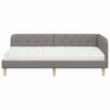 vidaXL Cadre de lit d'angle avec matelas Taupe 100 x 200 cm tissu