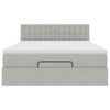 vidaXL Cadre de lit ottoman et matelas gris clair 140x190 velours