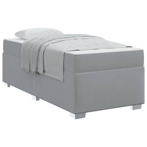 vidaXL Cadre de lit avec matelas Gris clair 80 x 200 cm tissu