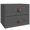 vidaXL Table de chevet murale Gris 50x36x40 cm