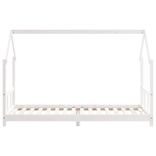 vidaXL Cadre de lit pour enfants blanc 90x200 cm bois de pin massif