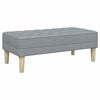 vidaXL banc Gris clair 113 x 57 x 39 cm tissu