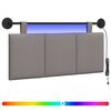 vidaXL T&ecirc;te de lit suspendue Taupe Velours