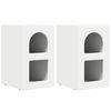 vidaXL Table de chevet 2 pcs Blanc 29,5 x 33,5 x 50 cm