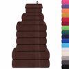 vidaXL Ensemble de serviettes FROGN 12 pcs marron 360 g/m²