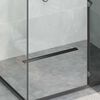 vidaXL 2 en 1 Drain de Douche Noir 80 cm Acier Inox 304