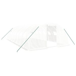 vidaXL Serre avec cadre en acier blanc 32 m&sup2; 8x4x2 m