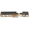 vidaXL Ensemble de canap&eacute;s d'ext&eacute;rieur 7 pc Naturel et Anthracite