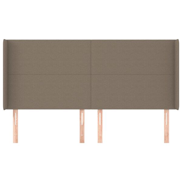 vidaXL T&ecirc;te de lit avec oreilles Taupe 163x16x118/128 cm Tissu