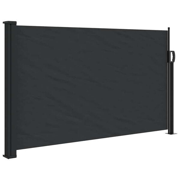 vidaXL Auvent lat&eacute;ral r&eacute;tractable noir 117x300 cm