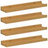 vidaXL &Eacute;tag&egrave;re Murale 4 pcs Beige 40 x 9 x 3 cm Bois d'ing&eacute;nierie
