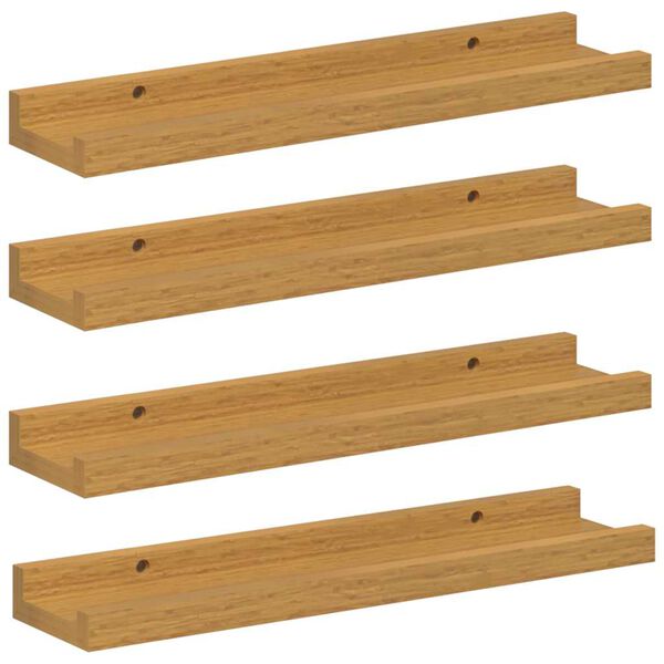 vidaXL &Eacute;tag&egrave;re Murale 4 pcs Beige 40 x 9 x 3 cm Bois d'ing&eacute;nierie