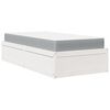 vidaXL Lit avec matelas blanc 90x190 cm bois massif de pin