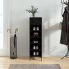 vidaXL Armoire &agrave; chaussures noir 30x35x105 cm bois d'ing&eacute;nierie